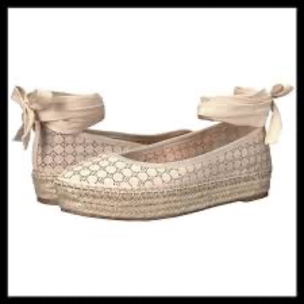 Jessica Simpson lace up cream espadrilles